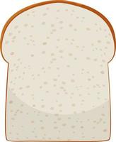 A whole wheat bread on white background vector