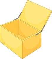 Open box on white background vector
