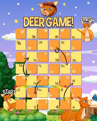 A snake ladder deer game template