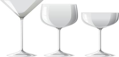 A beautiful cocktail glasses vector