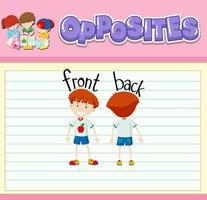 Opposite words with pictures for kids vector