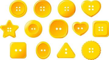 Set of button in different shapes vector