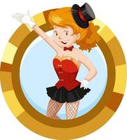 A magician girl cartoon character vector