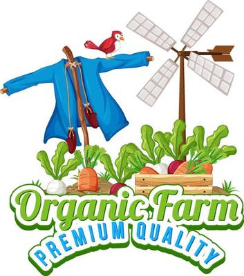 Logo design with words organic farm