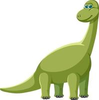 Cute Brachiosaurus Dinosaur Cartoon vector