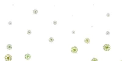 Light gray vector doodle background with flowers.