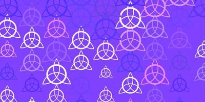 Light Purple vector pattern with magic elements.