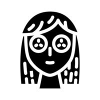 spa eye cucumbers glyph icon vector illustration