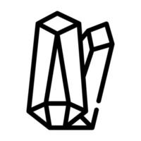 cristales piedras mágicas línea icono vector ilustración