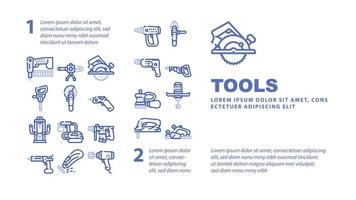 Tools For Building Landing Header Vector