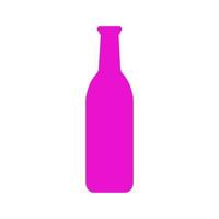 botella de vino ilustrada en un fondo blanco vector