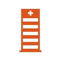 Hospital illustrated on a white background vector