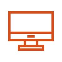 Computer illustrated on white background vector