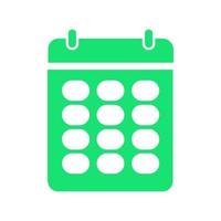 Calendar illustrated on white background vector