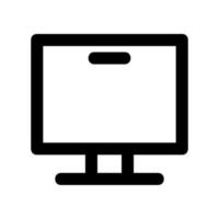 Computer monitor illustrated on a white background vector