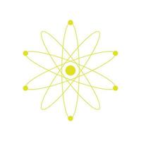 átomo ilustrado sobre un fondo blanco vector