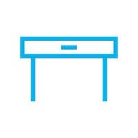 Table illustrated on white background vector