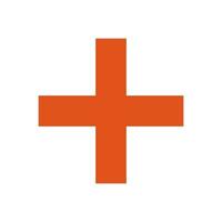 Medical cross illustrated on a white background vector