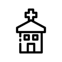 Church illustrated on a white background vector