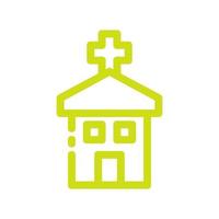 Church illustrated on a white background vector