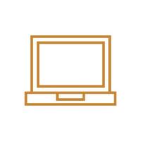 Laptop illustrated on a white background vector