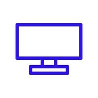 Computer monitor illustrated on a white background vector