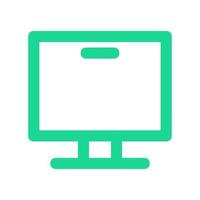 Computer monitor illustrated on a white background vector