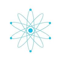 Atom illustrated on a white background vector