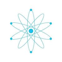 Atom illustrated on a white background vector