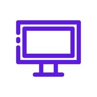 Computer monitor illustrated on a white background vector