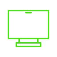 Computer monitor illustrated on a white background vector