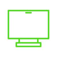 Computer monitor illustrated on a white background vector