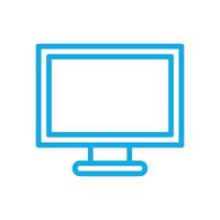 Computer monitor illustrated on a white background vector