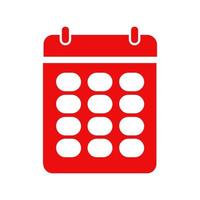 Calendar illustrated on white background vector