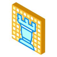 chess game isometric icon vector illustration color