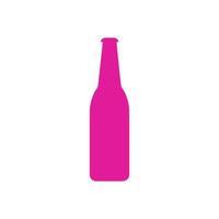 Beer bottle illustrated on a white background vector
