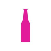 Beer bottle illustrated on a white background vector