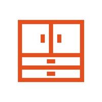 Wardrobe illustrated on a white background vector