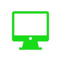 Computer monitor illustrated on a white background vector