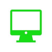 Computer monitor illustrated on a white background vector