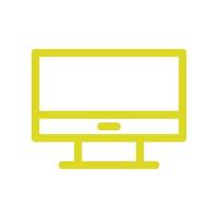 Computer monitor illustrated on a white background vector