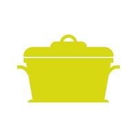 Kitchen pot illustrated on white background vector