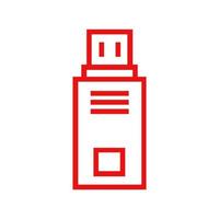 Usb drive illustrated on a white background vector