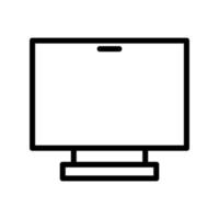 monitor de computadora ilustrado en un fondo blanco vector