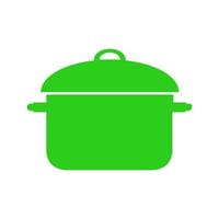 Kitchen pot illustrated on a white background vector