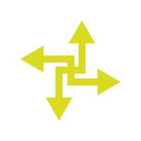 Arrow illustrated on white background vector
