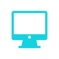 Computer monitor illustrated on a white background vector