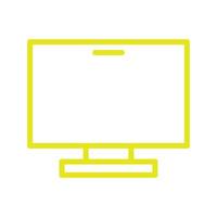 Computer monitor illustrated on a white background vector