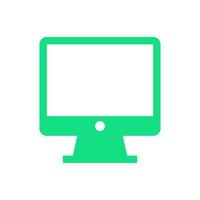Computer monitor illustrated on a white background vector