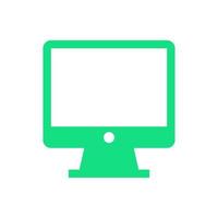 Computer monitor illustrated on a white background vector